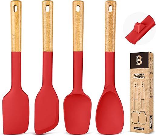 Silicone Spatula Spoon Set, Great for Mixing, Folding, Scraping, and Spreading
