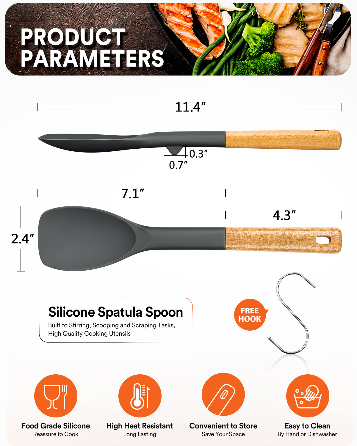 Silicone Spoonula Spatula