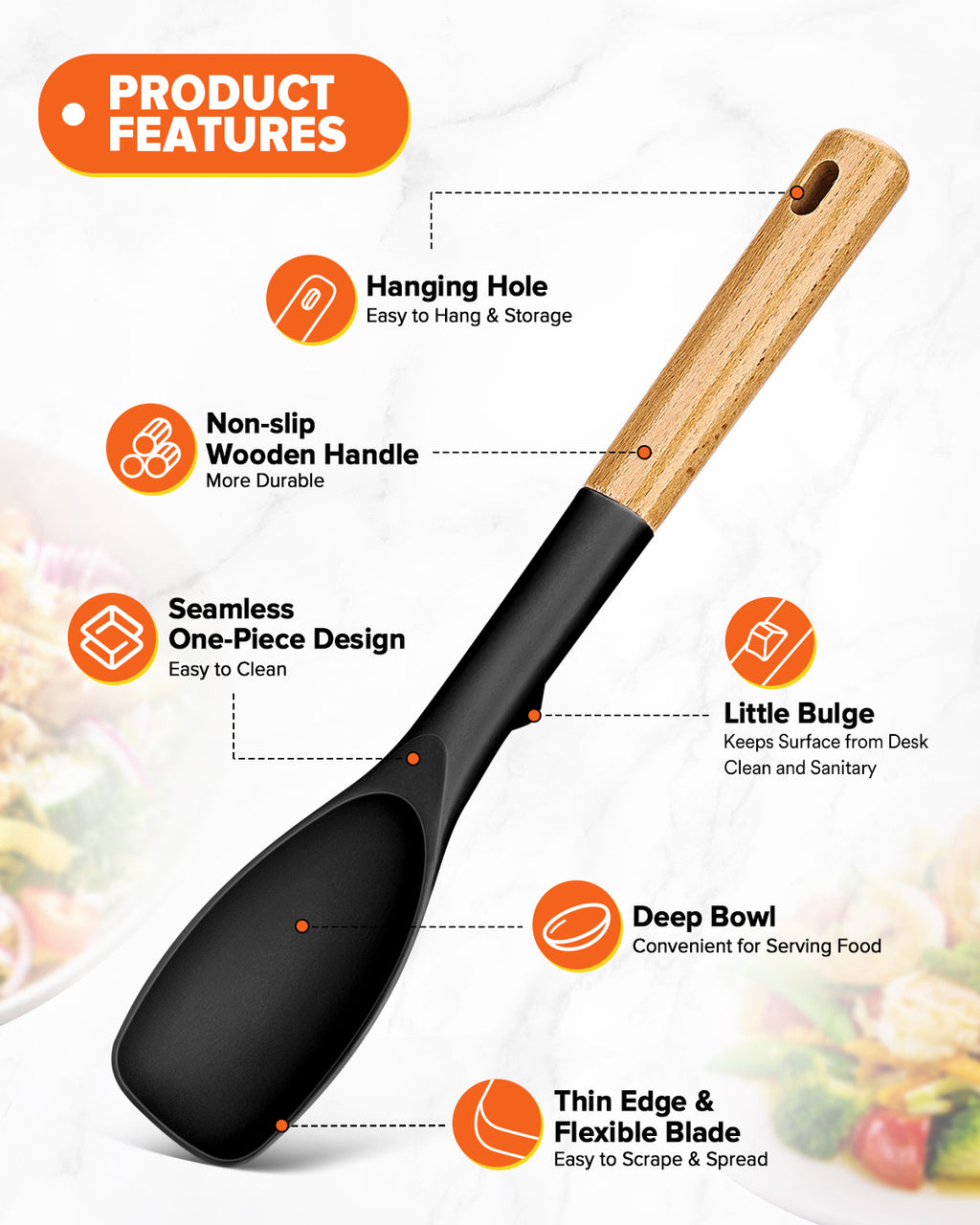 Silicone Spatula and Spoonula Set