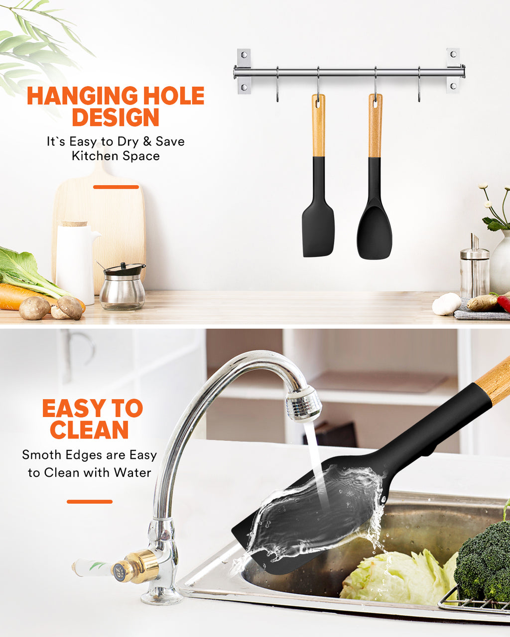 Silicone Spatula and Spoonula Set